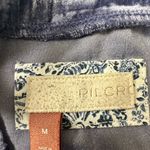 Anthropologie Pilcro mock neck slate blue velveteen short sleeve top Photo 5