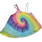 Free People Asymmetrical Hand Crafted Spiral Tie Dye Sleeveless Tank Top Medium Photo 0