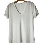 Rag and Bone  Shirt Women Small White Knit V Neck Short Sleeve‎ Tee Athleisure Photo 0