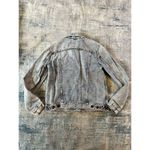 Gap Light Wash Distressed Button Front Icon Denim Jacket Women's Small Photo 8
