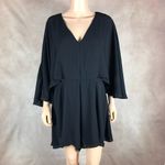 City Chic Black Chiffon Cape Romper NEW Size 14 Photo 2