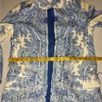 All Saints Blue and White Paisley Jacket and Shorts Set Size 2. Photo 12
