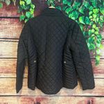 Tommy Hilfiger  Quilted Black Jacket Embroidered Logo 4 Pockets Womens L $119 NWT Photo 2
