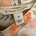 41 Hawthorn Pink Floral Button Back Blouse Spring Workwear Office Casual Medium Photo 2