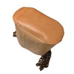 Handmade Tan Leather Bucket Bag | Shoulder or Crossbody with Acrylic Chain Strap Photo 7