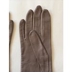 Vintage VTG Lord & Taylor Brown Taupe Silk Lined Leather Gloves Womens 7.5 Photo 7