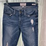 frame denim Jeans Women 25 Le Skinny de Jeanne Mid Rise distressed Blue Med Wash Photo 14