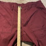 st. john's bay  Pants Womens 18W Wine Red Cargo Straight Leg High Rise Stretch Photo 4
