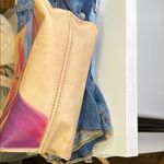 The Sak  Tan and Pink Crossbody Bag with Artistic Design Photo 8