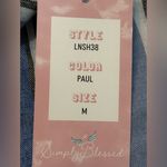 Simply Blessed Chic Striped High Waist Women Shorts w/ Front Pockets NWT Med Blue Photo 8