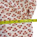 Hill House  Women’s Pink Posey Millie Crepe Floral Blouse Size XS Pink Shirt Top Photo 7