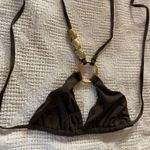 Beach Bunny  Beaded Bikini Top Brown Gold As Is Photo 3