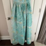 Adrianna Papell  Mint Green Floral Print Jacquard Ball Gown | Size 2 Photo 5