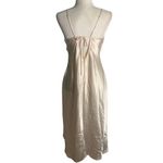 California Dynasty Sleeveless Nightgown Slip M Peach Beaded Adjustable Straps Pink Size M Photo 3