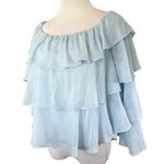 Lovers + Friends  Zayn Off the Shoulder Long Sleeve Tiered Ruffle Top Revolve XL Photo 3