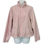 Vintage Nordstrom Baby Pink Light Windbreaker Ruffle Mock Neck Jacket size M / L Size M Photo 5