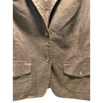 Banana Republic  Linen Blend Blazer Chocolate Brown Size 10 Photo 8