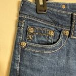 Miss Me Bedazzled Thick Stitch Skinny Jeans Women's 27 Dark Wash Embroidered Photo 7