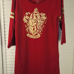 Universal Studios Wizarding World Of Harry Potter Gryffindor Sleep Shirt Medium‎ Red Photo 0