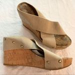 Lucky Brand Miller Tan Cross Strap Sandal Wedges Size 8 Photo 0