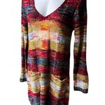 Ultra Flirt  Y2K Rainbow Knit Crochet Long Sleeve Dress Photo 4