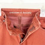 Articles of Society  Sarah Burnt Orange Release Frayed Hem Skinny Jeans, Size 30 Photo 5