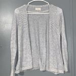 Lou & grey LOFT Gray & White Striped SemiSheer Lightweight Short Cardigan XS Photo 6