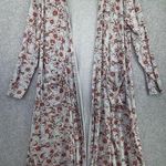 LuLaRoe  Women's Long Cardigan Long Sleeve Gray Floral Ribbed Size Medium Photo 0