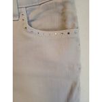 NYDJ Jeans Stretch Comfort Light Gray Rhinestone Cowgirl Bling Western Size 10 Photo 2