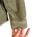 ZARA  Olive Ribbed Textured Long Sleeve Collared Button Down Shirt Women Sz S Photo 3