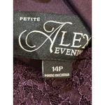 Alex Evenings Women's Plus Size Tea Length Lace Mock Dress Size 14P Plum Photo 6