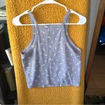 Wild Fable  Purple and White Fitted Crop Tank Top Photo 2