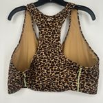 Fabletics  On The Go Medium Impact Sports Bra Leopard Print Pocket UPF 50 Size 2X Photo 3