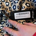 Nasty Gal beige and white leopard print asymmetric midi skirt frill hem never worn Photo 4