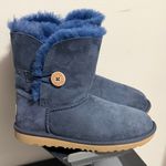 UGG ✨  Bailey Button Mini Boots – Navy Blue (Size 5) ✨ Photo 0