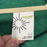 Aerie  Kelly Green 1/4 Zip Terry Oversized Sweater Size S Offline Cozy Photo 3