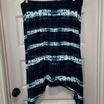 Faded Glory  Blue Shibori Dye Print Shark Bite Hem Skirt 2X Photo 0