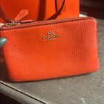 Mollie Tote 25 in Mango w Matching Coach Double Corner Zip Wristlet Photo 6