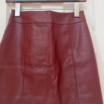 Forever 21  Maroon High Waisted Red Faux Leather Skirt Photo 1