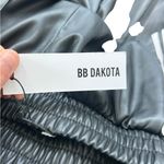 BB Dakota  First Place Black Faux Leather Joggers with White Accents Medium New Photo 10