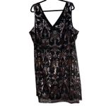Avenue Black Embellished V Neck Sleeveless Mini Dress Plus Size 24 Photo 7