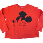 ZARA  Disney Mickey Mouse Red Graphic Sweatshirt Further Imagination Cropped M Photo 0