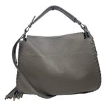 All Saints Mori Hobo Pebble Leather Bag Large Crossbody Bag Mink Grey Photo 2