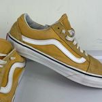 Vans Old Skool Sk8 Low Top Sneakers Sz 9 Womens Yellow Canvas Suede Photo 6