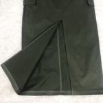 ASTR High Rise Cargo Maxi Skirt Small Dark Green Back Slit Utility Military New Photo 13