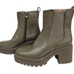 Sam & Libby  Chelsea olive green vegan chunky Platform boots Sz 9 NWOT Photo 1