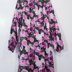 Lela Rose Floral Print Long Sleeves Rosette Shift Dress Pink Size 10 Photo 2