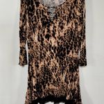 Cable & Gauge  Leopard Print Long Sleeve Tunic Dress Size L Photo 1