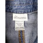 Oh! Mamma Maternity Jean Jacket Women's Size Large Pregnancy Cowgirl Fall Cozy Blue Photo 6