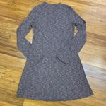 American Eagle  Knit Dress Womens Size Medium Bell‎ Sleeve Ruffle Neck Heathered Photo 3